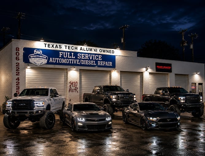 Brothers Auto Care shop front on Avenue Q in Lubbock TX